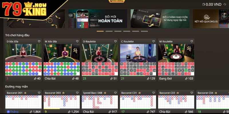 SA Casino 79King, trải nghiệm sảnh Casino đẳng cấp quốc tế 3 Giao diện thiết kế thân thiện, dễ sử dụng