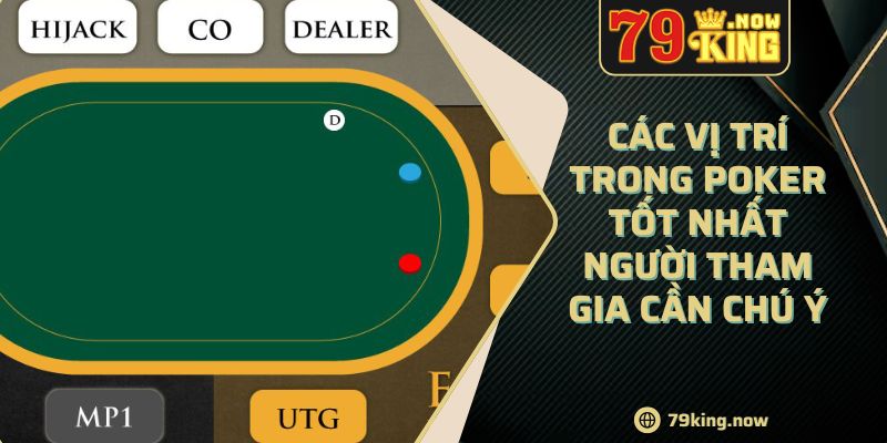 Các Vị Trí Trong Poker Tốt Nhất Người Tham Gia Cần Chú Ý
